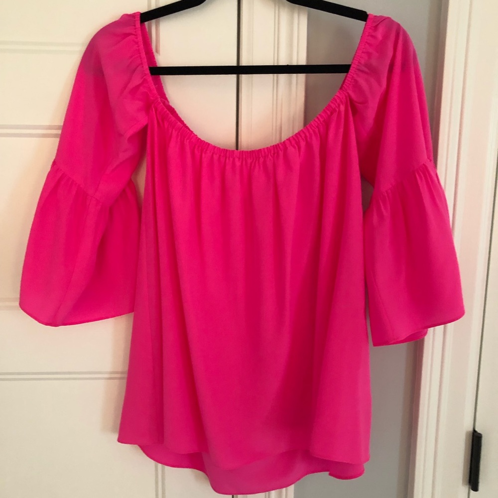 Lilly Pulitzer Sanilla silk off the shoulder top